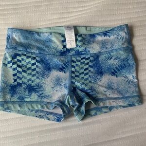 Ivivva Blue and White Patterned Kids Shorts